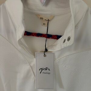 Penelope Mack White and Red Women's Jersey Top